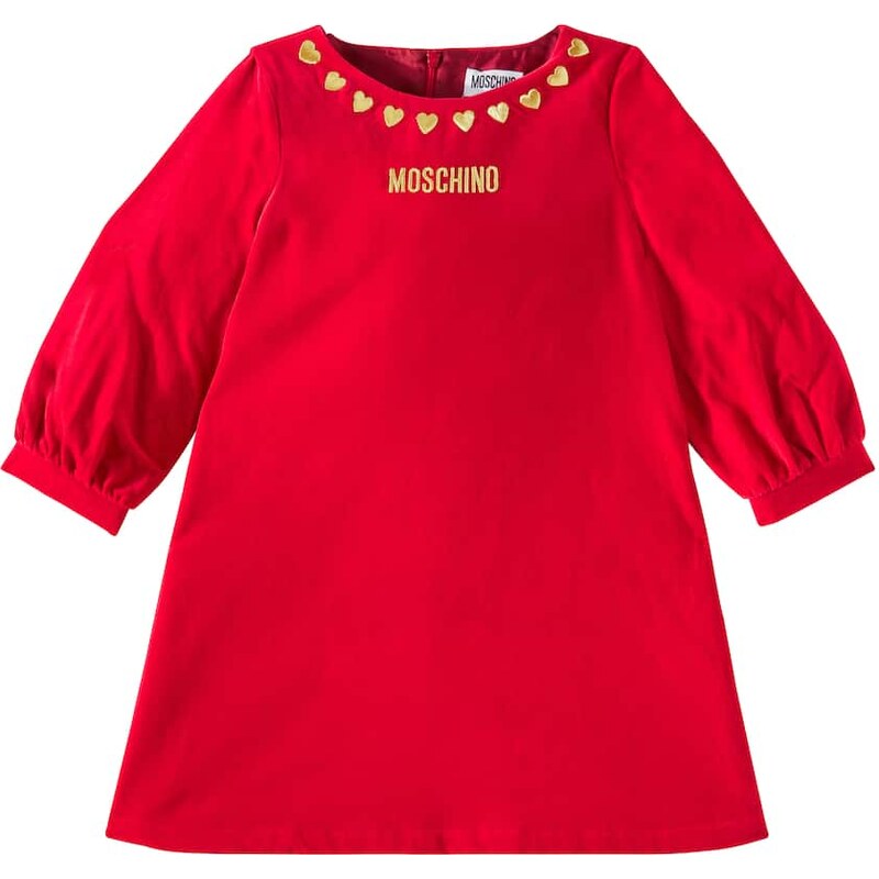 Moschino Kids Logo printed cotton dress