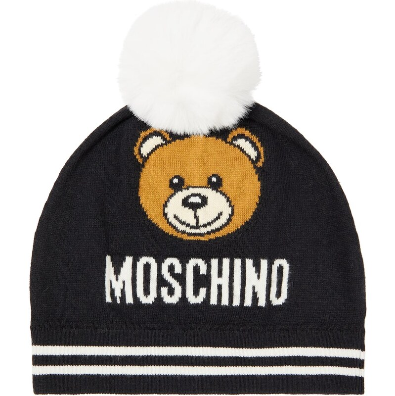 Moschino Kids Teddy Bear cotton and wool beanie
