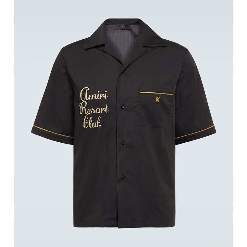 Amiri Resort Club embroidered cotton bowling shirt