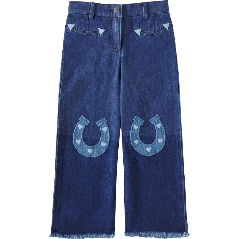 Stella McCartney Kids Patch-appliquÃ straight jeans
