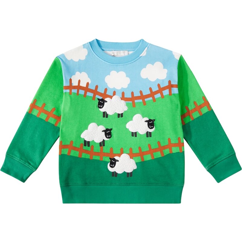Stella McCartney Kids Printed cotton fleece sweatshirt