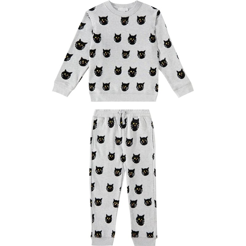 Stella McCartney Kids Printed cotton sweatshirt and sweatpants