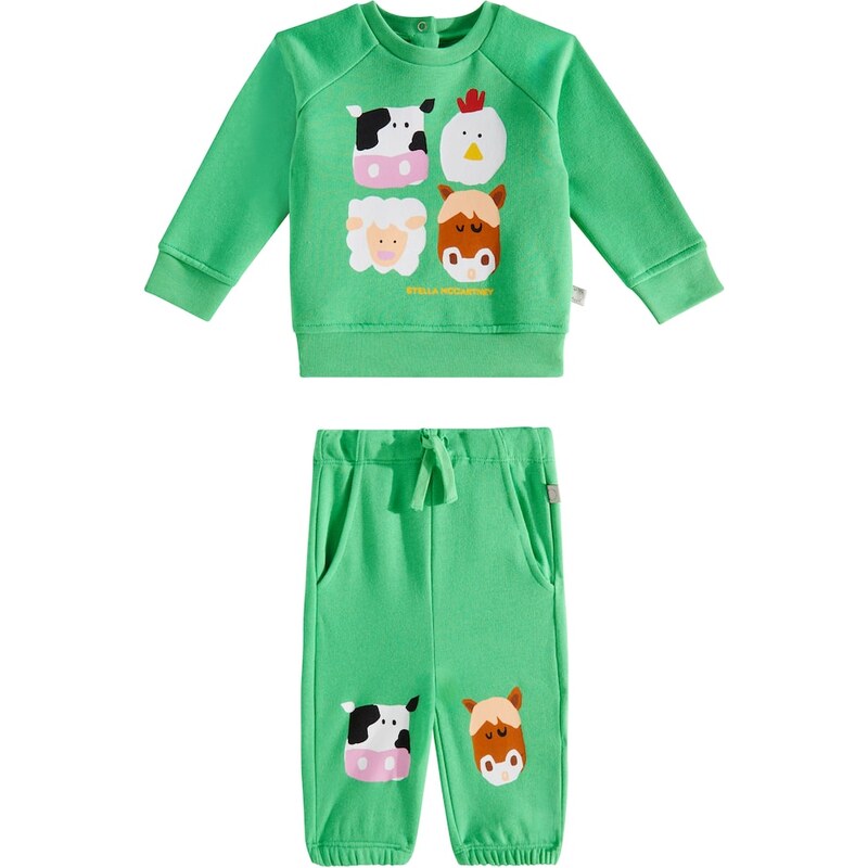 Stella McCartney Kids Baby cotton sweatshirt and sweatpants set
