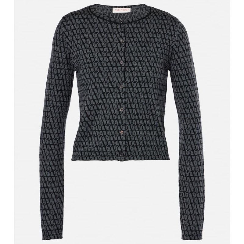 Valentino Toile Iconographe virgin wool cardigan