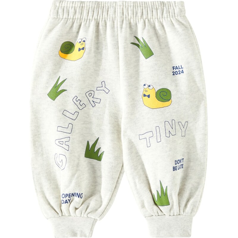 Tinycottons Baby Artsy Snail cotton sweatpants