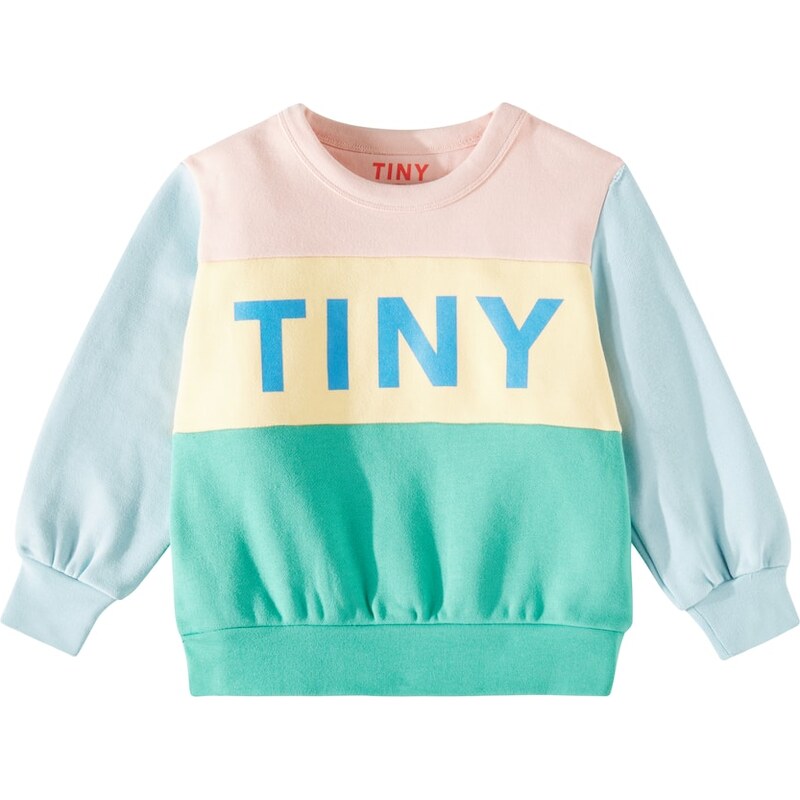 Tinycottons Color Block logo cotton sweatshirt