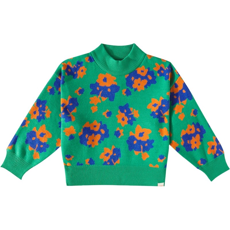 Tinycottons Flowers cotton and wool sweater