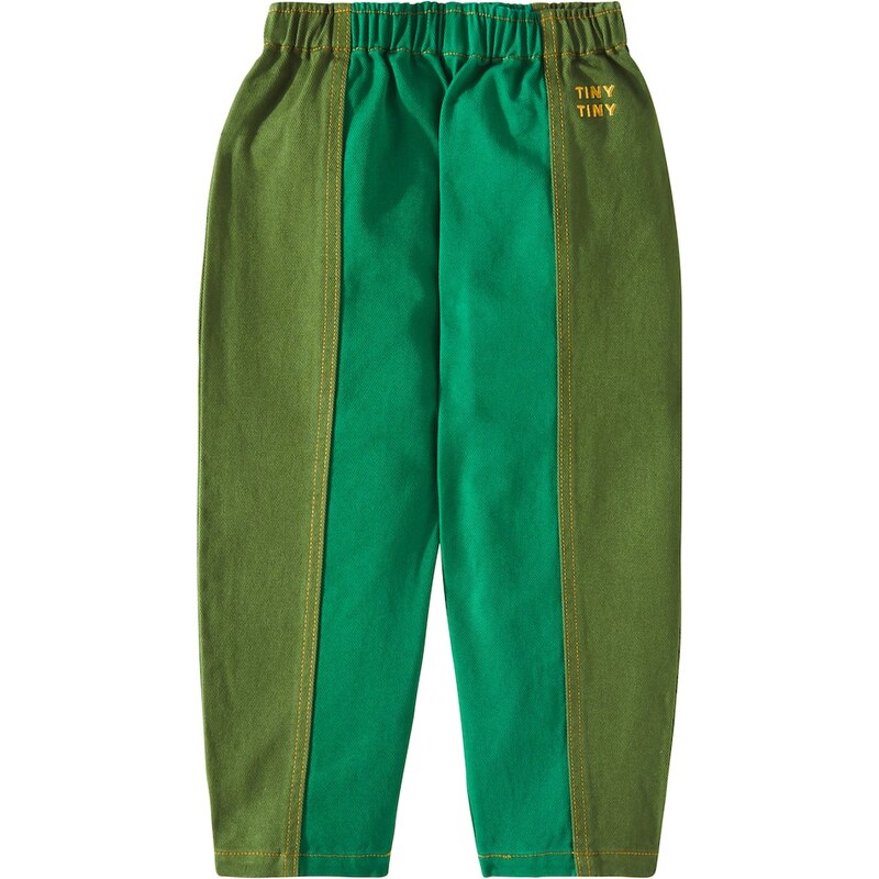 Tinycottons Colorblocked cotton wide-leg pants