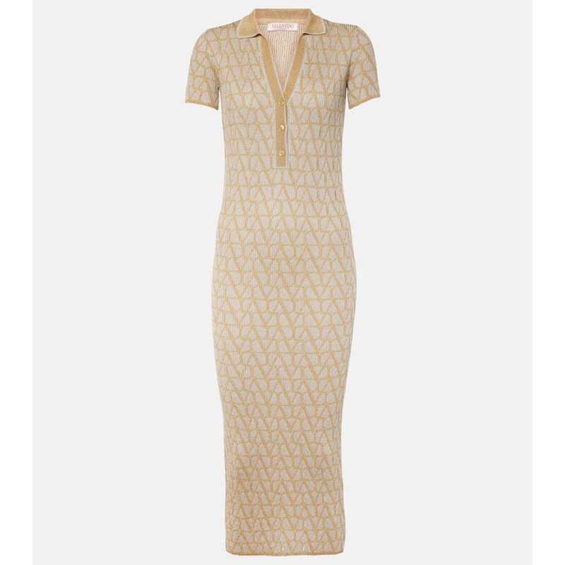 Valentino Toile Iconographe lamÃ jacquard midi dress