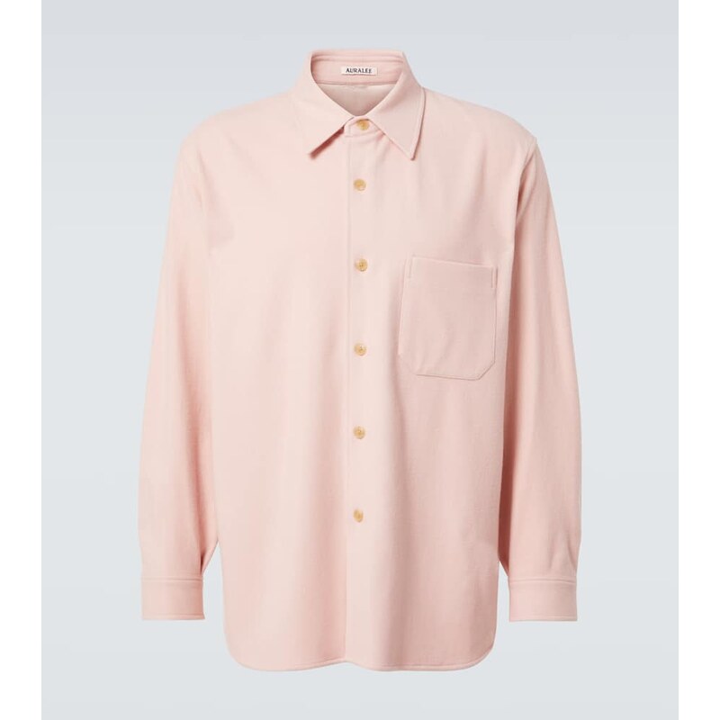 Auralee Wool flannel overshirt