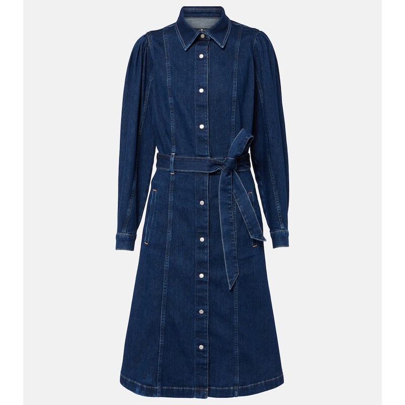 7 For All Mankind Denim midi dress