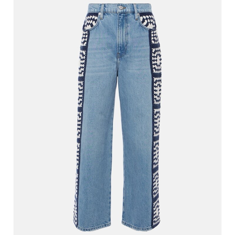Frame Le Jane Crop Crochet straight jeans