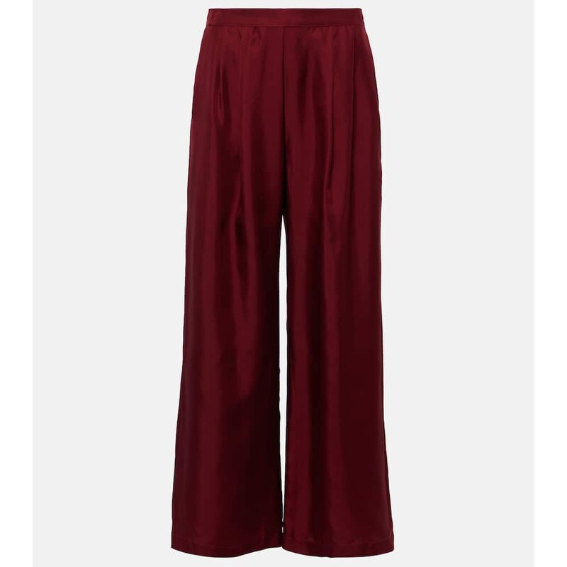 Asceno Isola silk twill palazzo pants