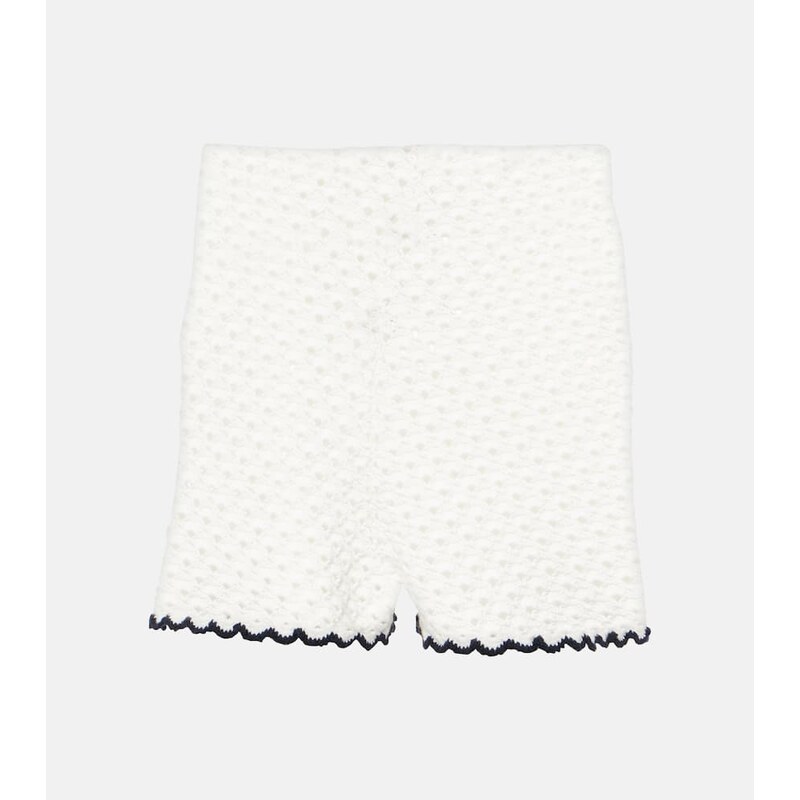 Zimmermann Halliday pointelle scalloped high-rise shorts