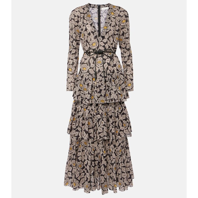 Zimmermann Ottie floral cotton midi dress