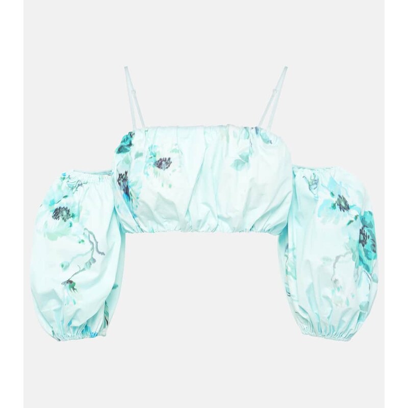Zimmermann Lightburst floral cotton crop top