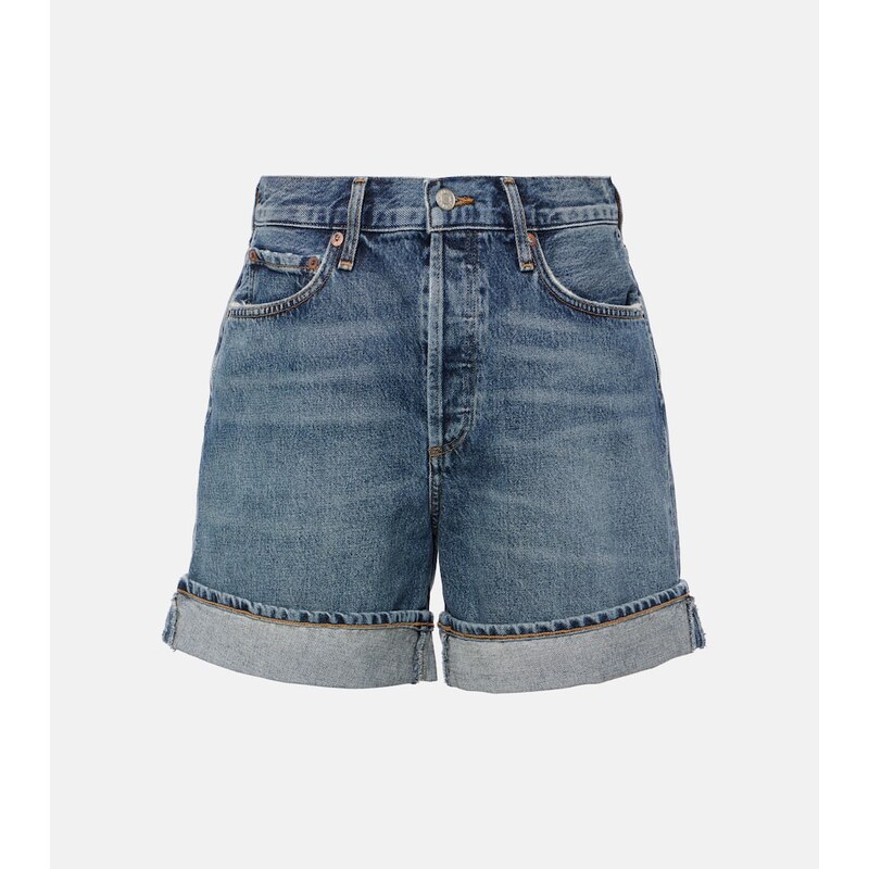 Agolde Dame high-rise denim shorts