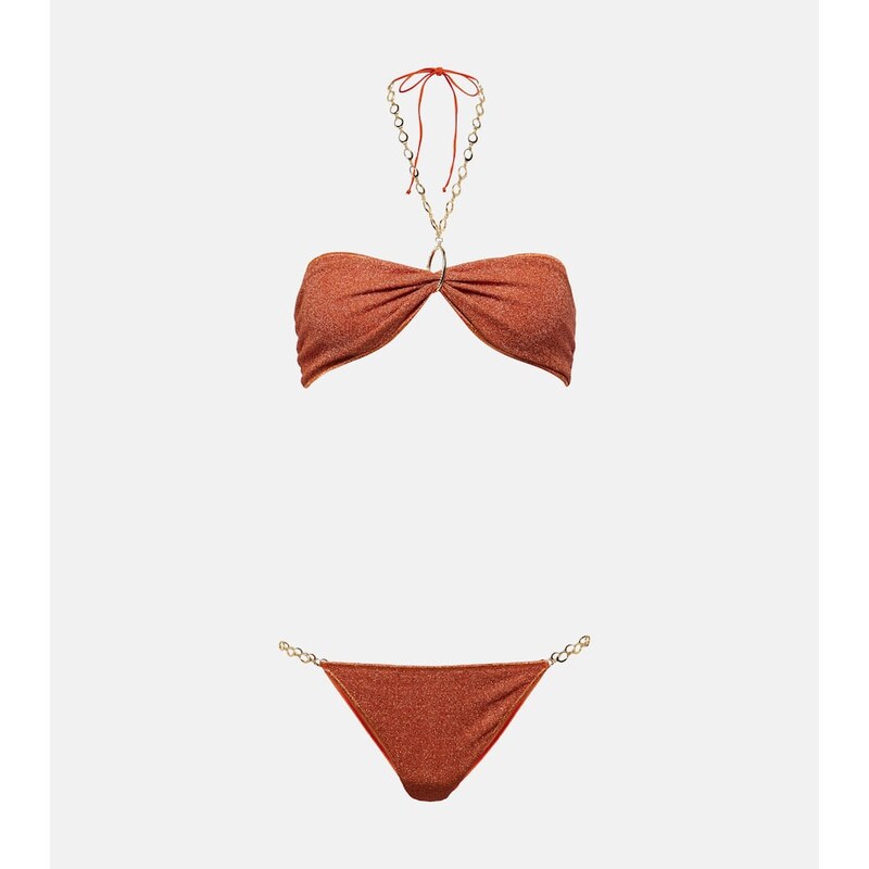 Oseree OsÃree LumiÃ¨re O Chain lamÃ bikini