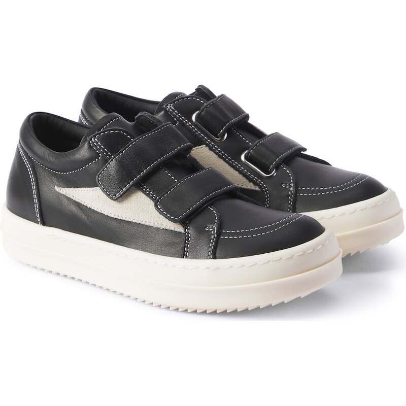 Rick Owens Kids Straps Vintage leather low-top sneakers