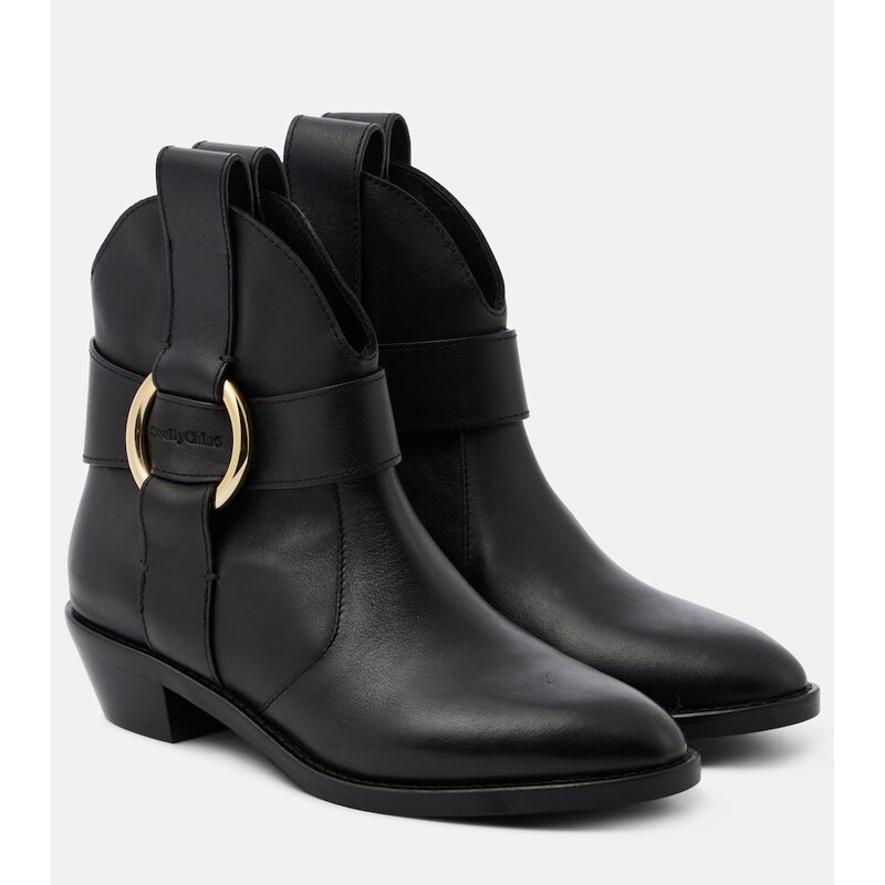 See By Chloé New Ring leather ankle boots