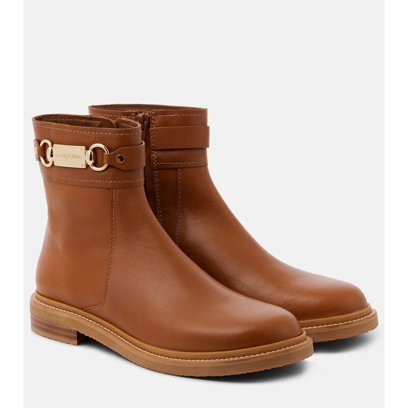 See By Chloé Signature leather ankle boots