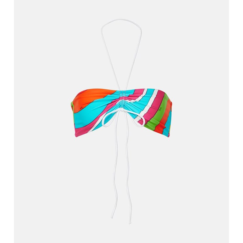 Pucci Iride printed bandeau bikini top