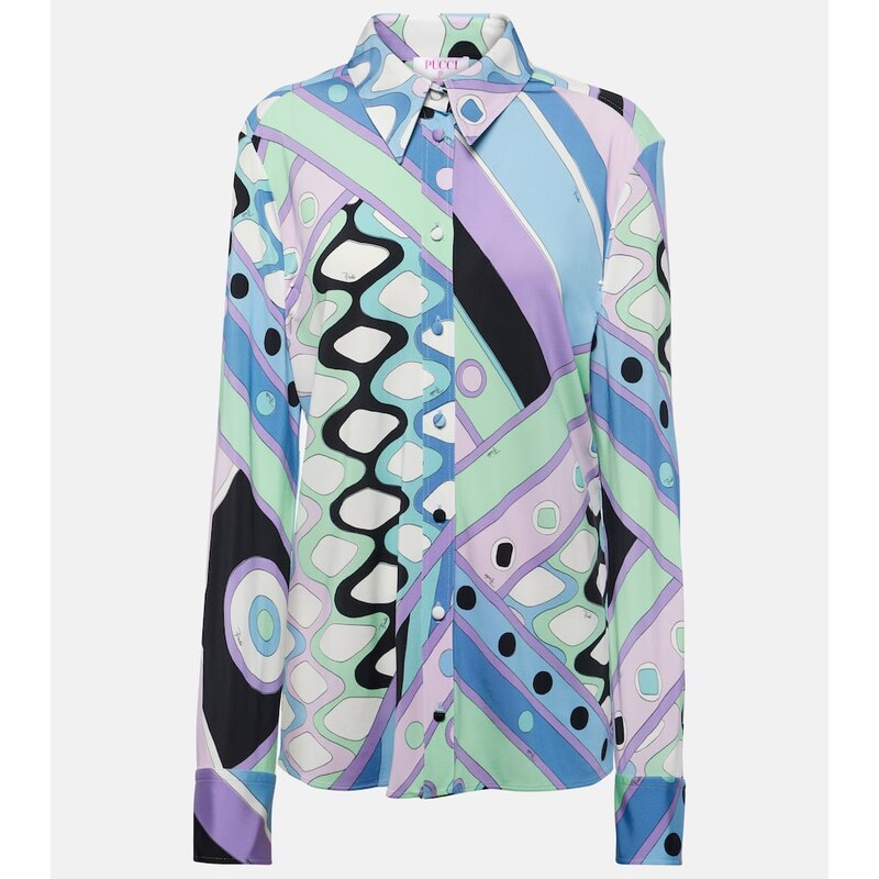 Dámská košile Pucci Vivara v barvě Celeste/ Bianco
