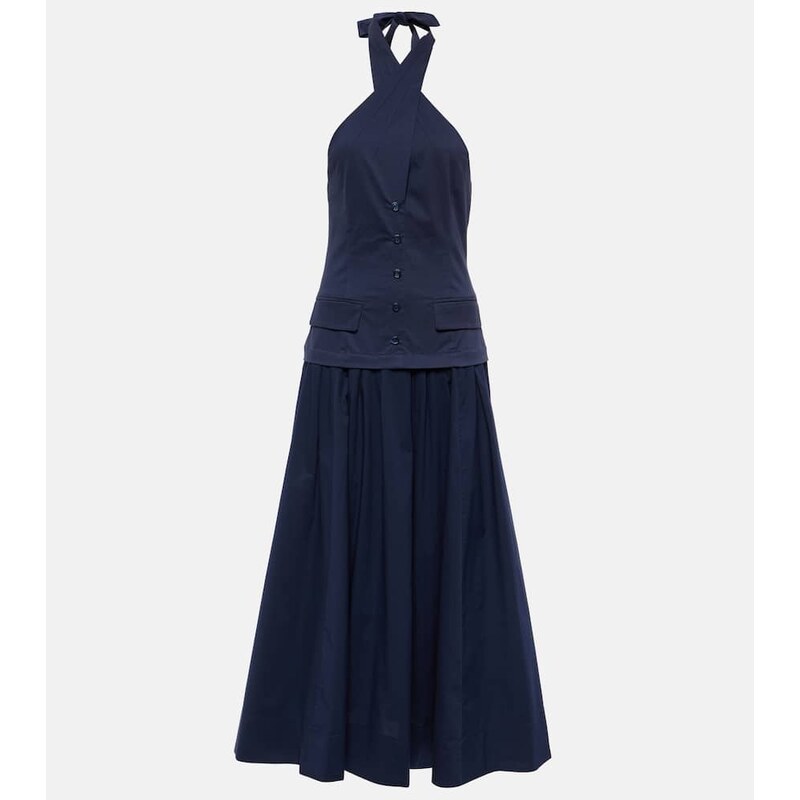 Staud Harrington chino and poplin maxi dress