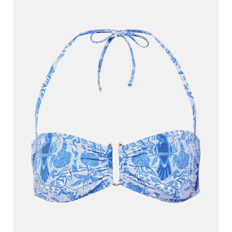 Heidi Klein Lake Como printed bikini top