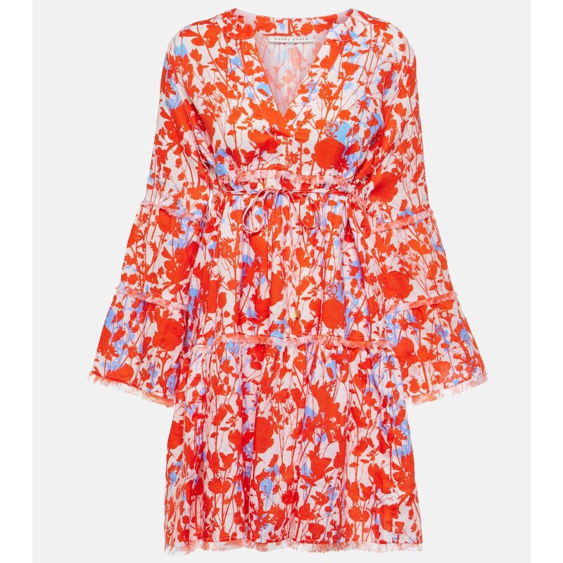 Heidi Klein Deia floral linen kaftan