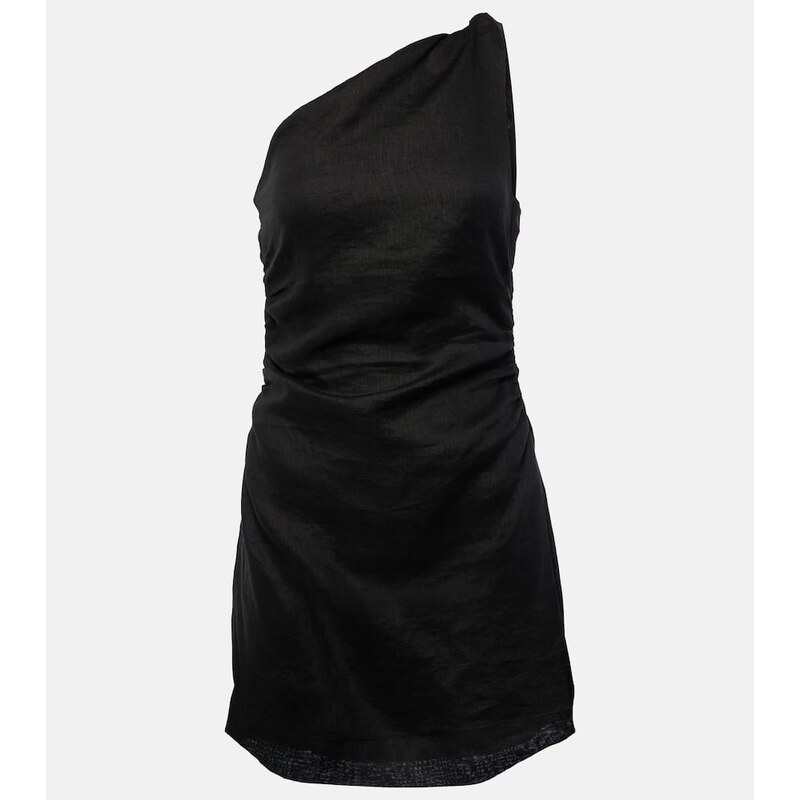 Faithfull Marga gathered linen minidress