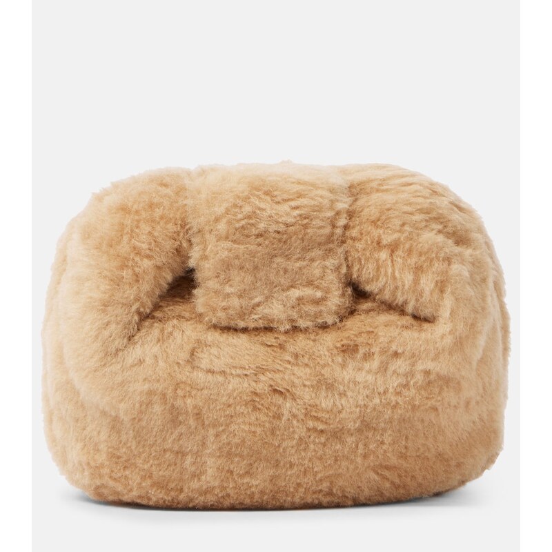 Gabriela Hearst Soft Demi faux shearling clutch