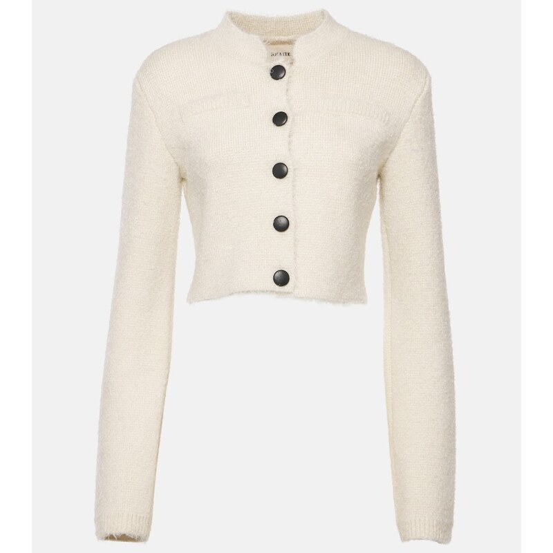 Khaite Ello cropped silk and cashmere jacket
