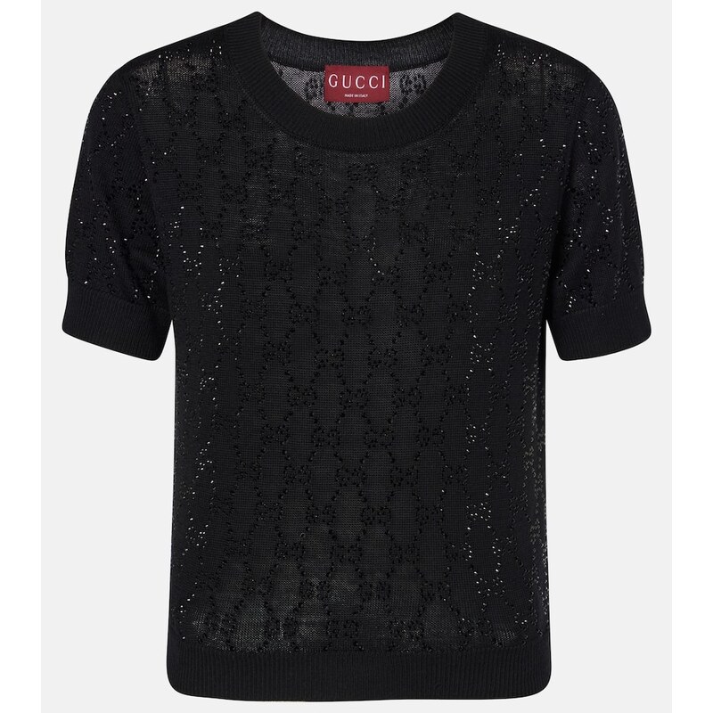 Gucci GG Crystal wool top