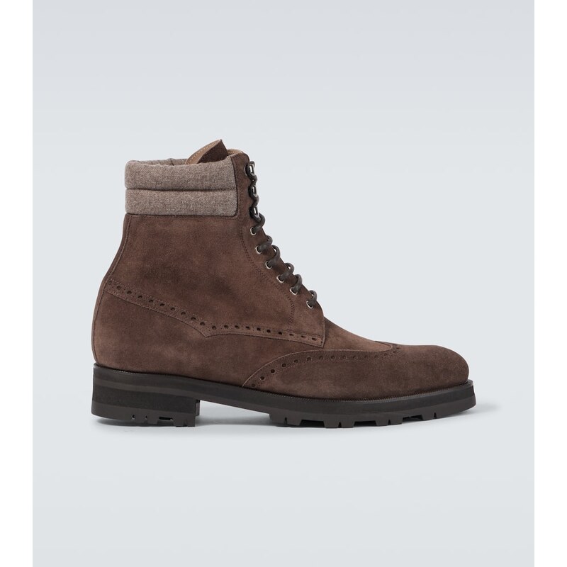 Manolo Blahnik Sapele suede lace-up boots