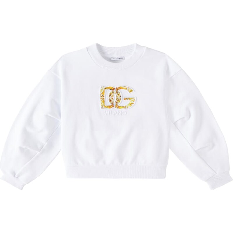 Dolce&Gabbana Kids Logo cotton jersey sweatshirt