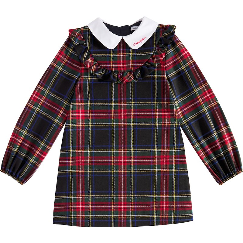Dolce&Gabbana Kids Plaid wool-blend dress