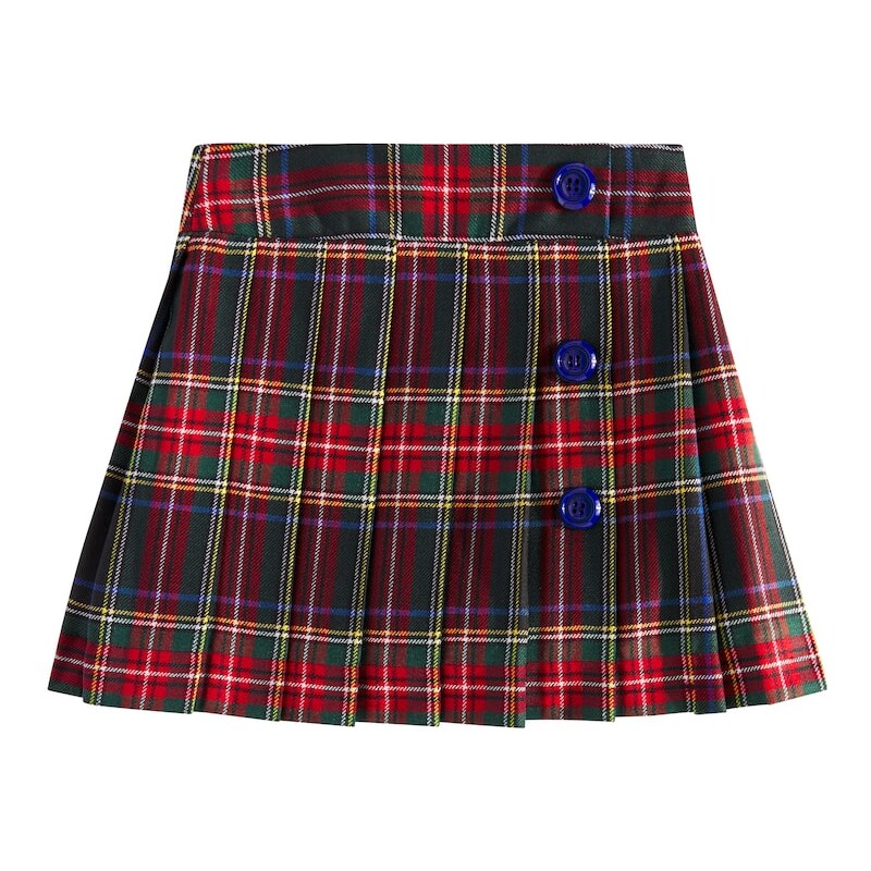 Dolce&Gabbana Kids Wool-blend tartan skirt