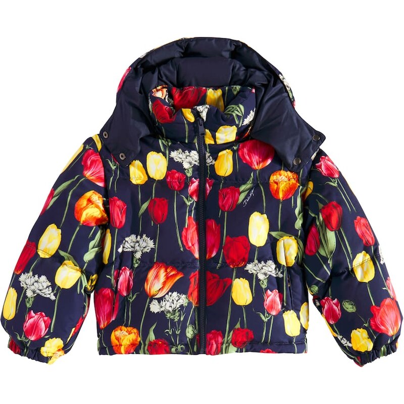 Dolce&Gabbana Kids Floral down jacket