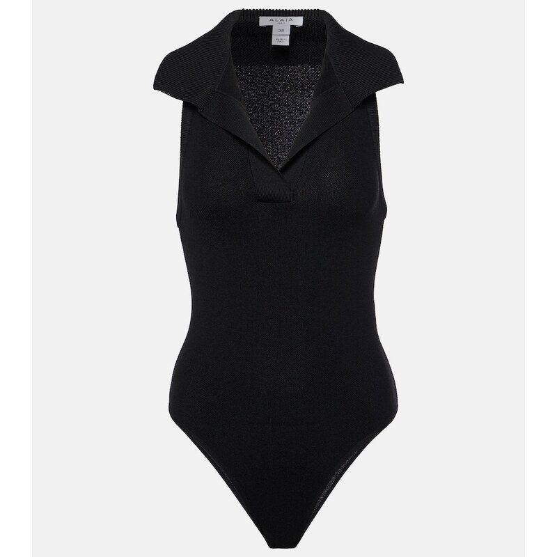 Dámský Alaïa Polo bodysuit ve tmavé barvě