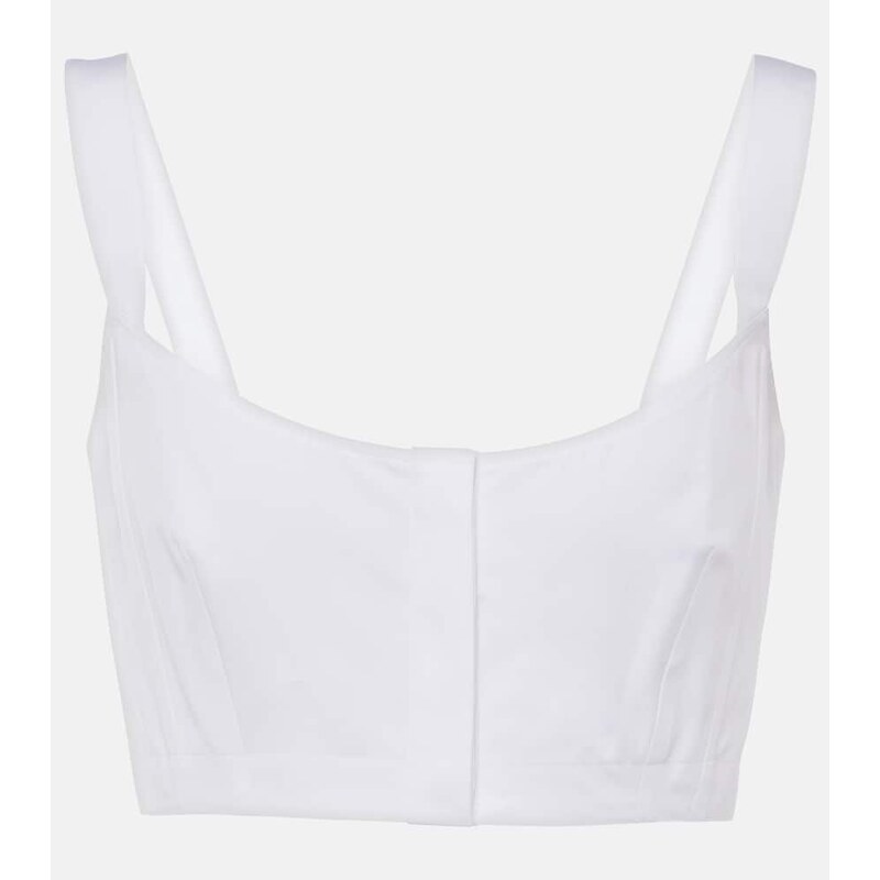 Alaia AlaÃ¯a Cotton crop top
