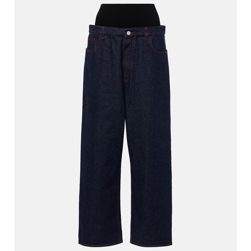 Alaia AlaÃ¯a Low-rise wide-leg jeans