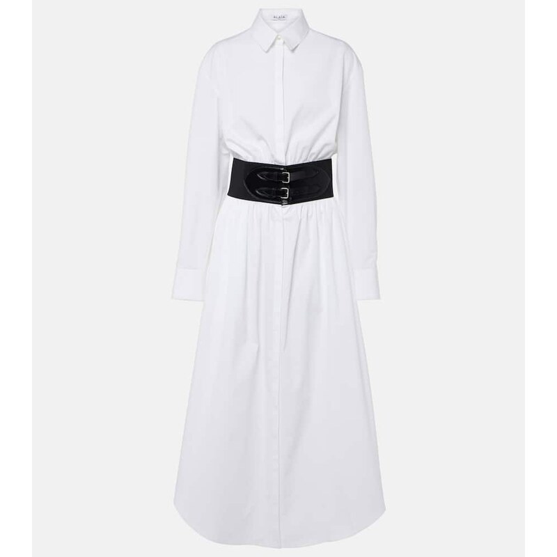 Alaia AlaÃ¯a Cotton poplin shirt dress