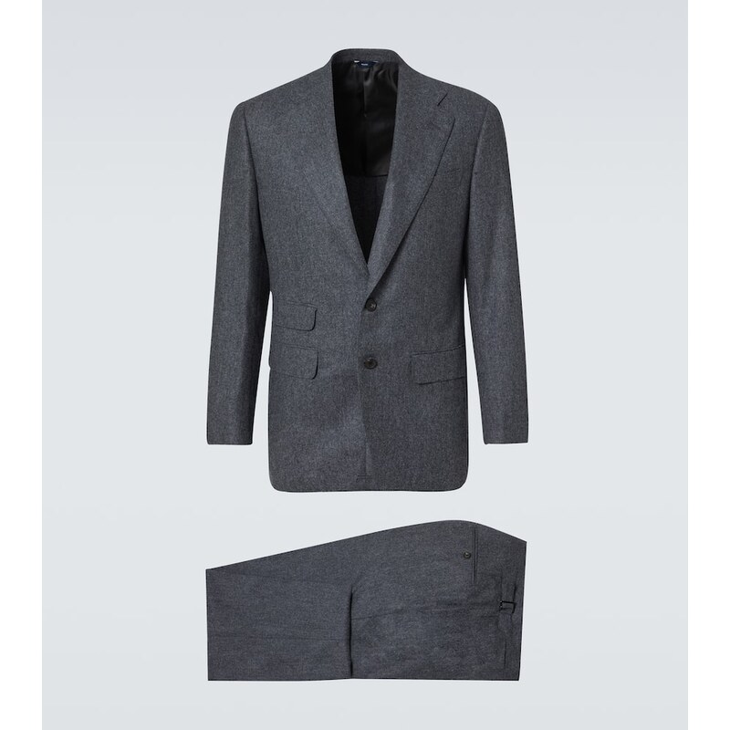 Oblek Thom Sweeney z vlny ve šedé barvě