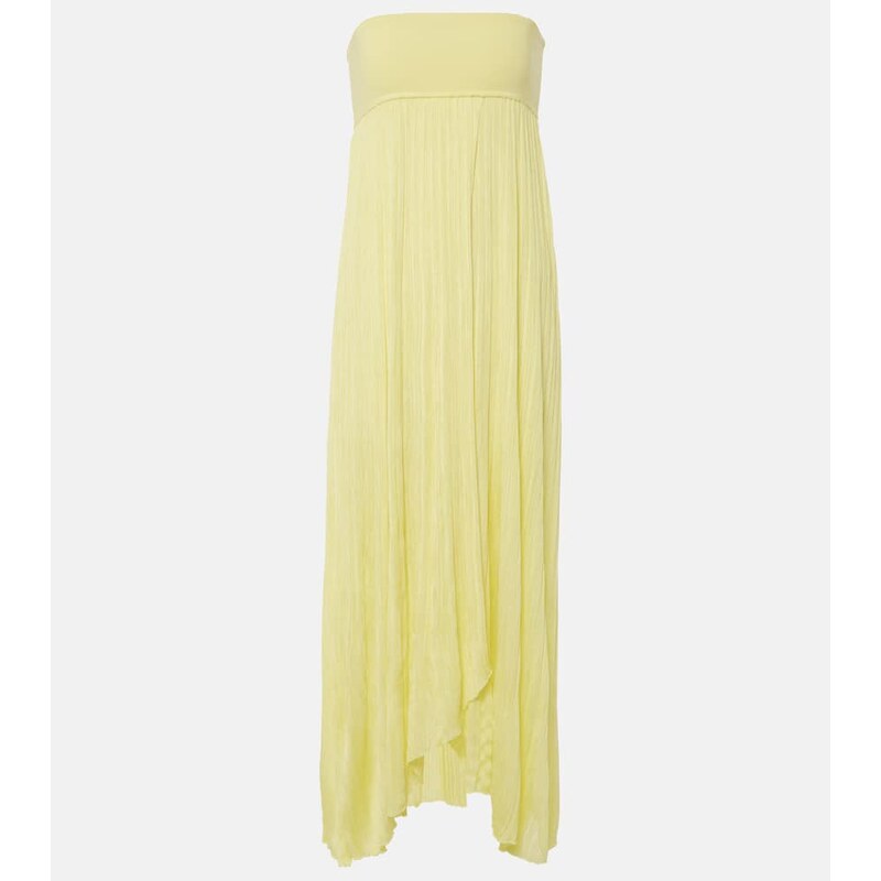 Alaia AlaÃ¯a Pleated bustier dress