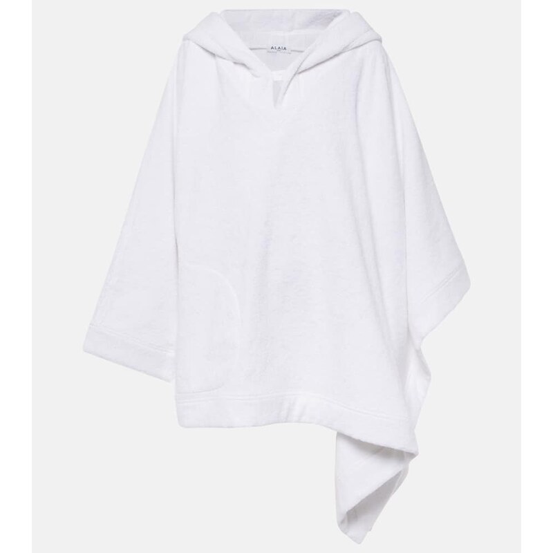 Alaia AlaÃ¯a Cropped cotton terry hoodie