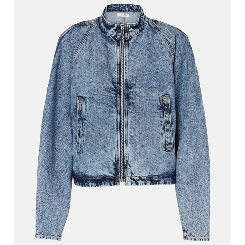 Alaia AlaÃ¯a Round Racing denim jacket