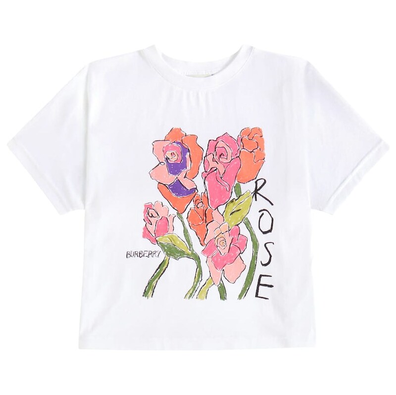Burberry Kids Printed cotton jersey T-shirt
