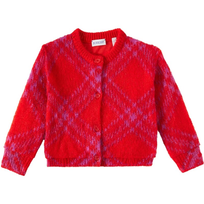 Burberry Kids Burberry Check wool-blend cardigan
