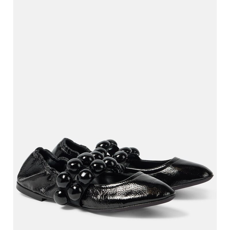 Alaïa Sphere patent leather Mary Jane flats